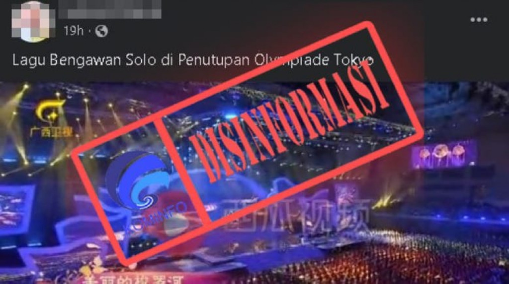 [DISINFORMASI] Nyanyian Lagu Bengawan Solo di Penutupan Olimpiade Tokyo